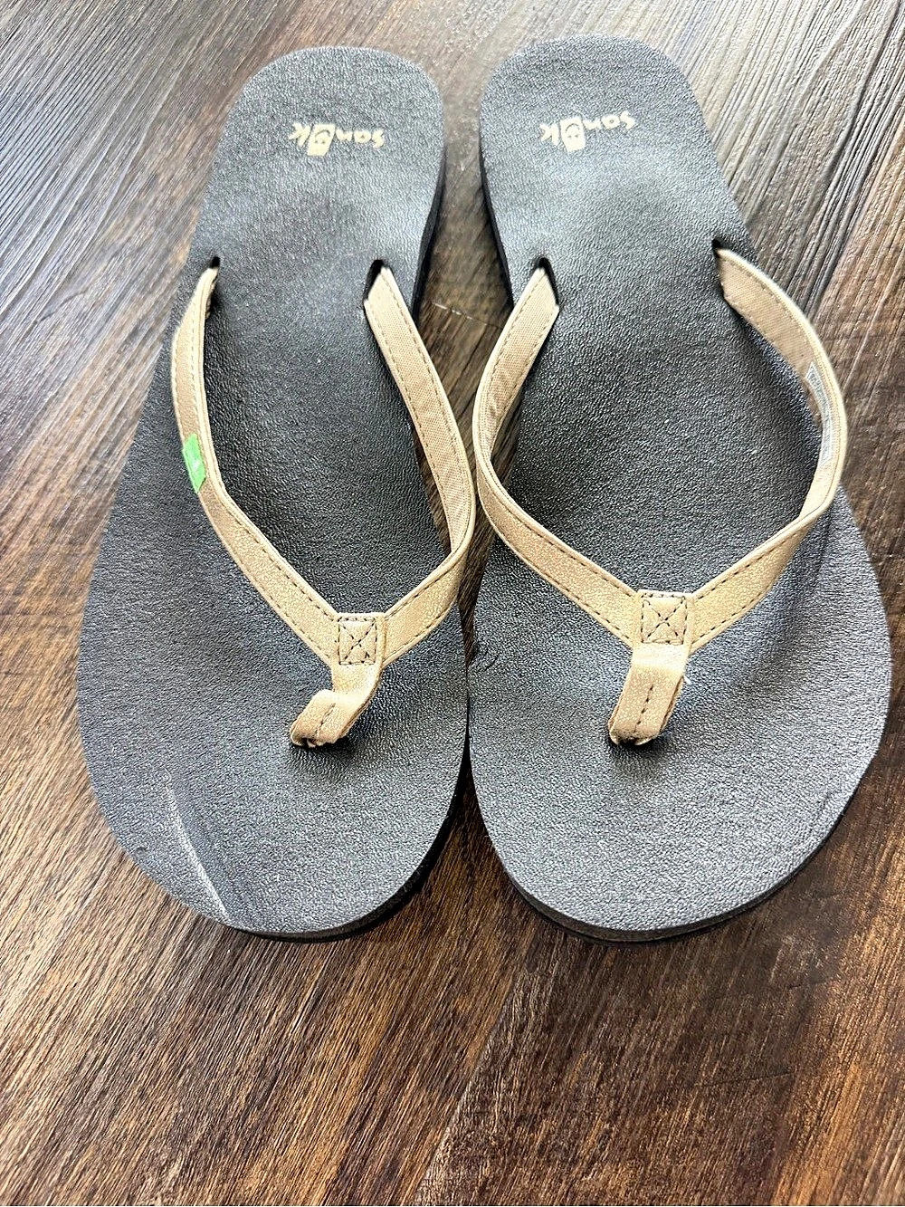 Sanuk Yoga Sling 2 Leather Sandals in Black & Brown Size US 8